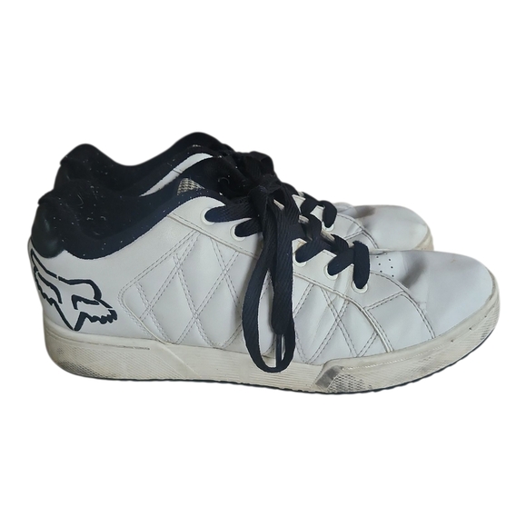Fox Racing White Skate Sneakers Men’s 9.5 | BMX Moto Streetwear Shoes - Picture 8 of 8
